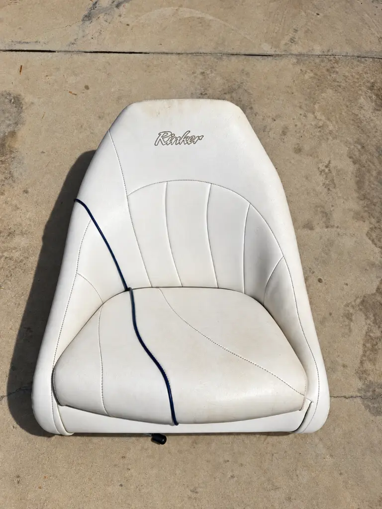 Weathered Rinker Boat Seat in Sunlight.webp