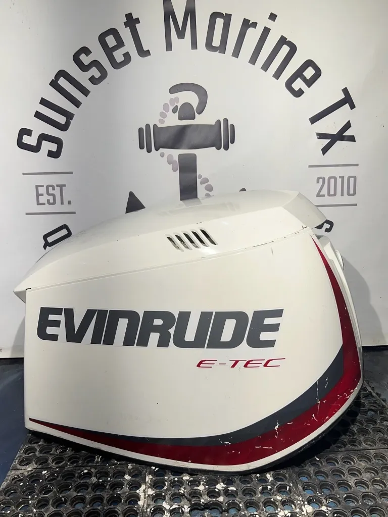 [10066] OEM Evinrude E-TEC 250HP Cowl Top Cover White