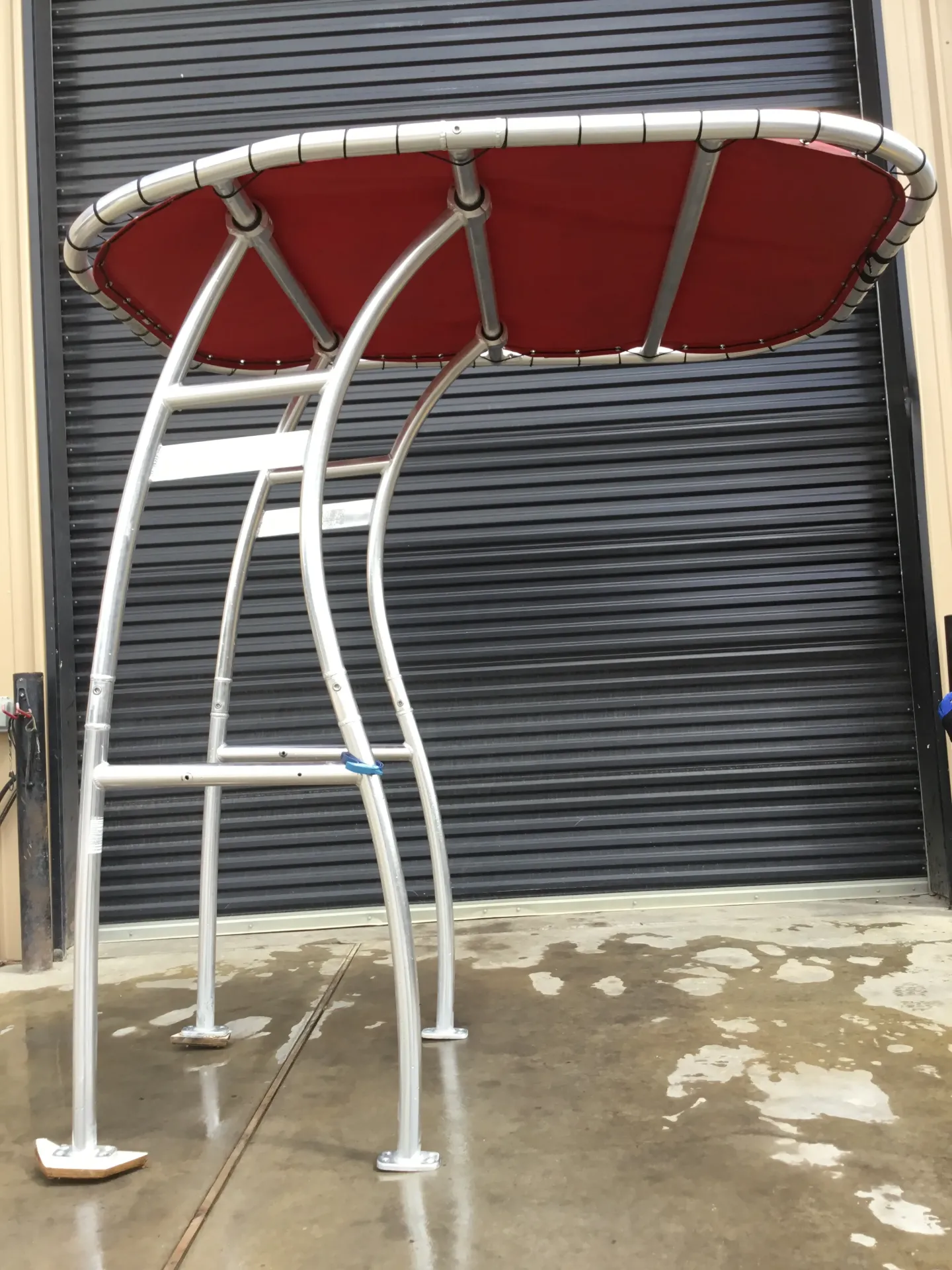 Stryker T-Top Aluminum Frame – Red Canvas | 84” x 84” | Complete Setup