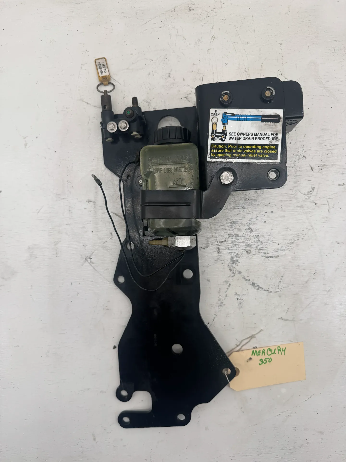 OEM Mercury MerCruiser Alternator Bracket Assembly with Gear Lube Reservoir – P/N 865188