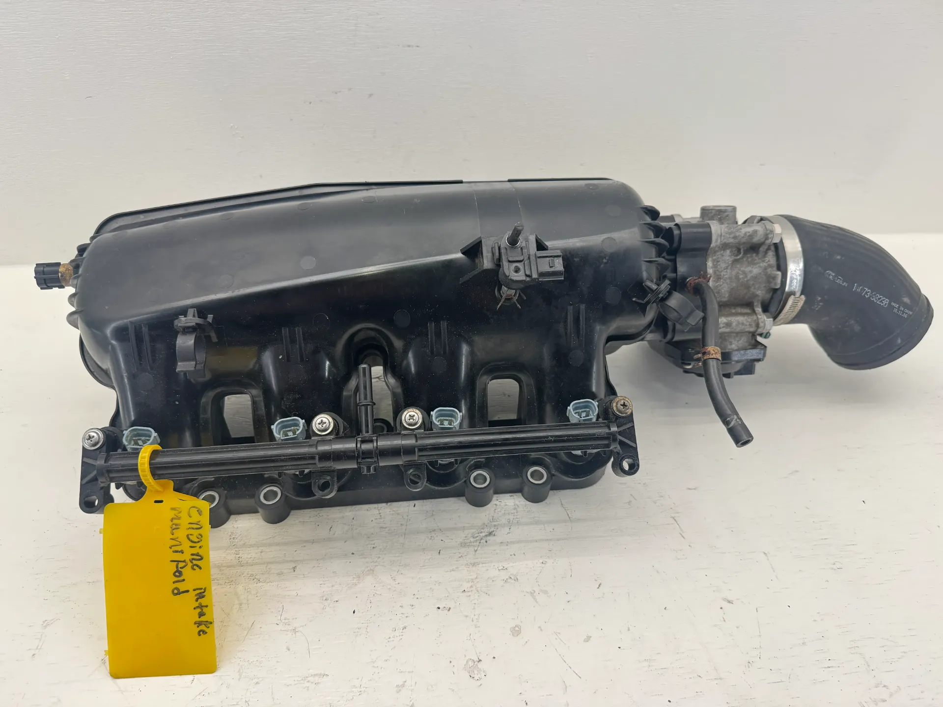 OEM Mikuni Marine Engine Intake Manifold Assembly w/ Throttle Body, Fuel Rail & Injectors – Freshwater Used