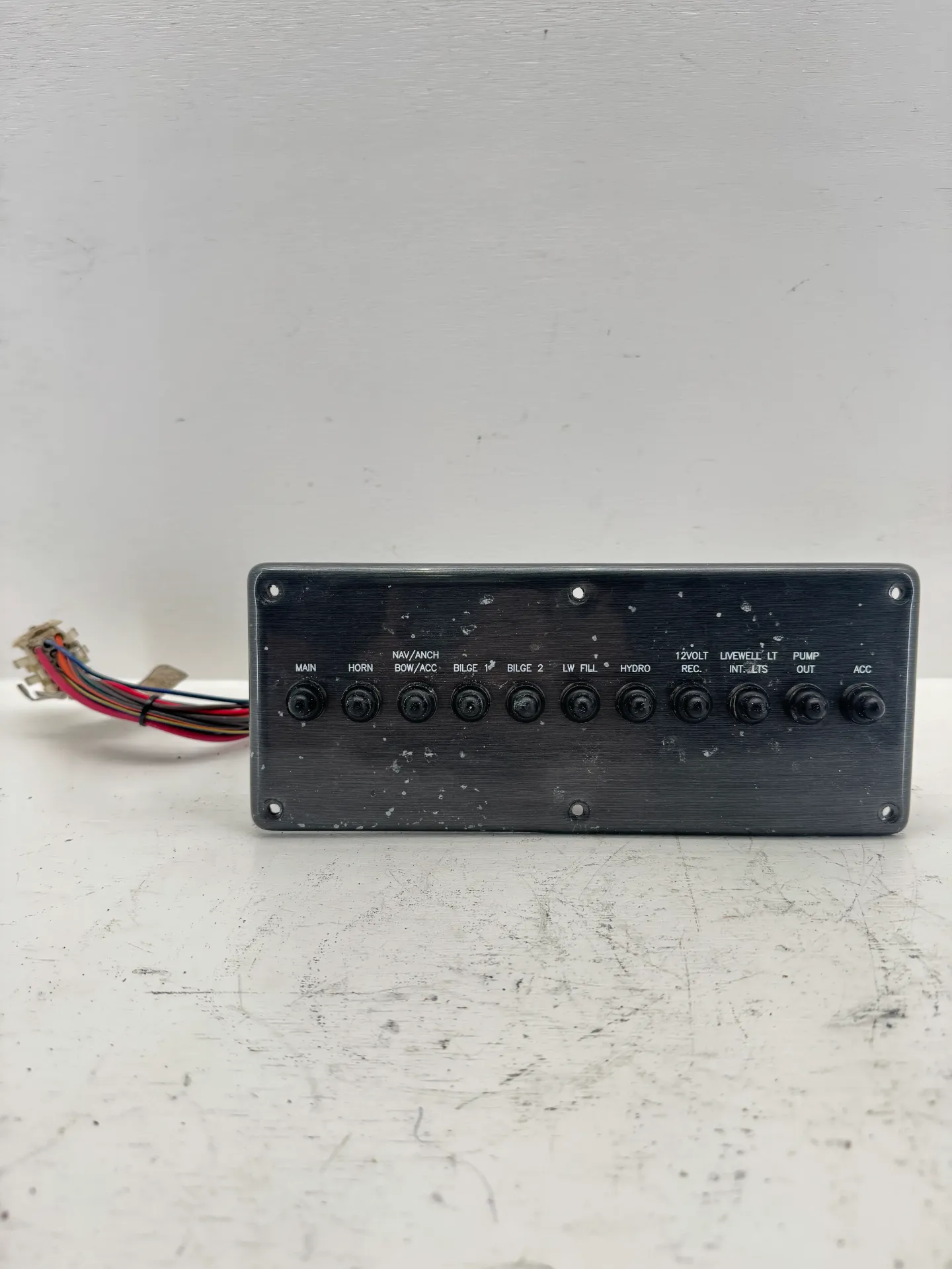 Stratos Boat Rocker Switch Control Panel Assembly w/ Wiring Harness