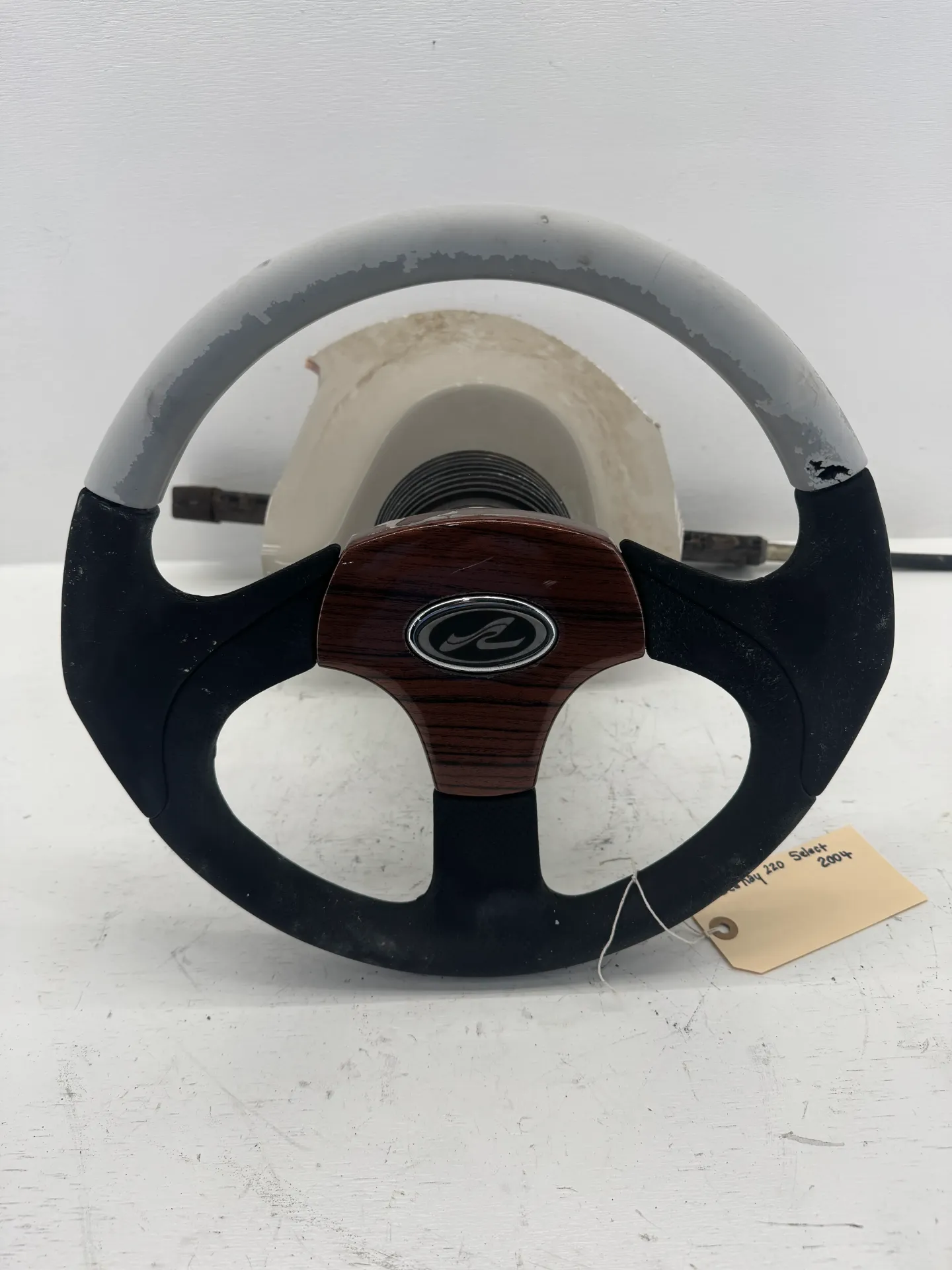 OEM 2004 Sea Ray 220 Select Steering Wheel Tilt Helm Assembly w/ Partial Cable