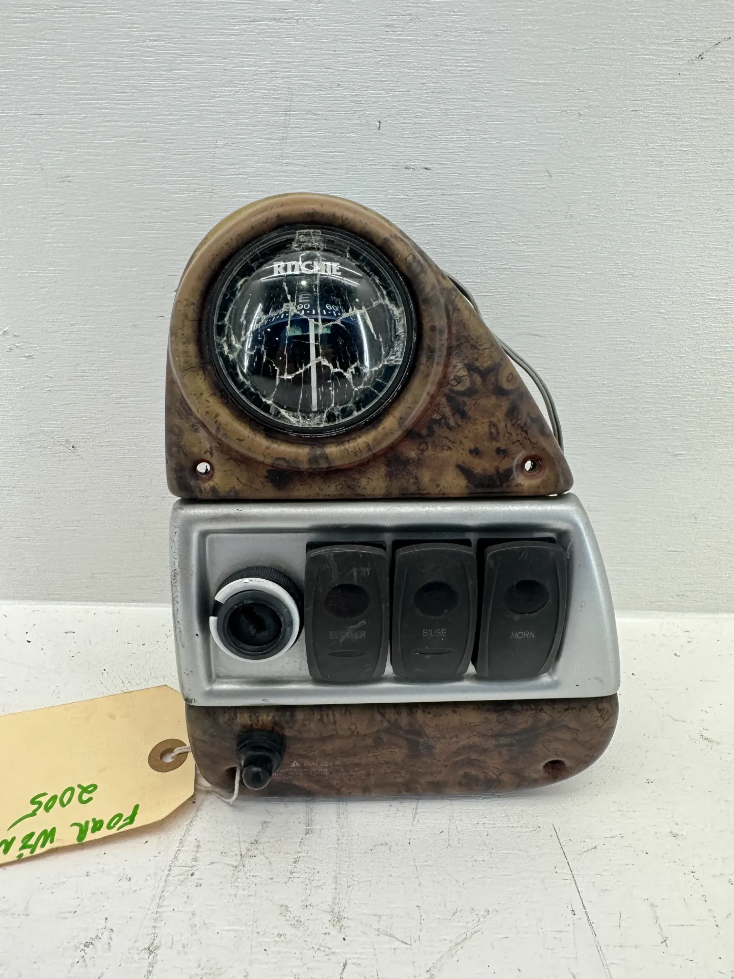 OEM 2005 Four Winns Compass, Ignition & Switch Panel Assembly – Ritchie Compass, Ignition Switch & Accessory Controls