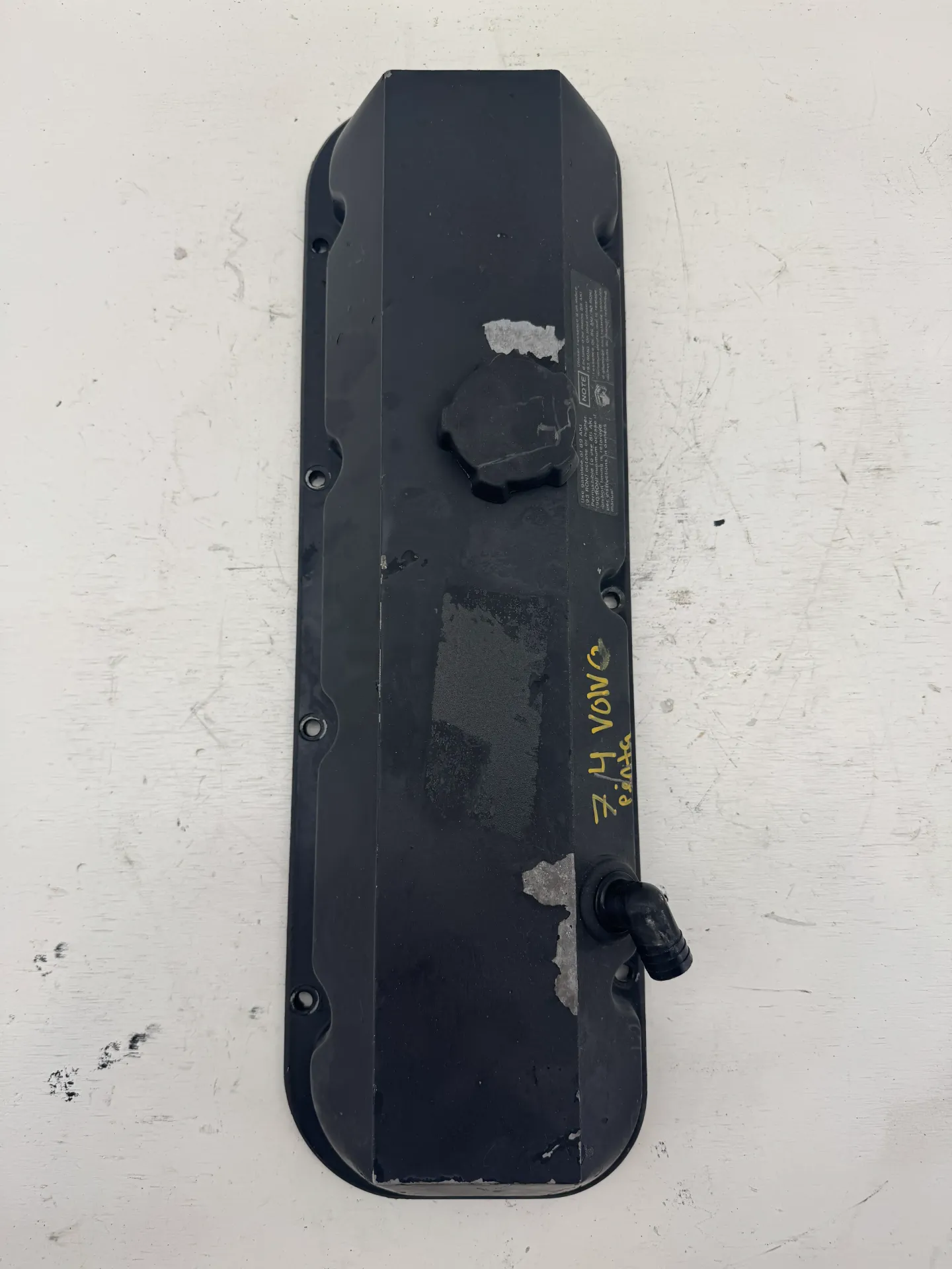 OEM Volvo Penta 7.4L V8 Valve Cover w/ Oil Fill Cap Breather Fitting Big Block Marine