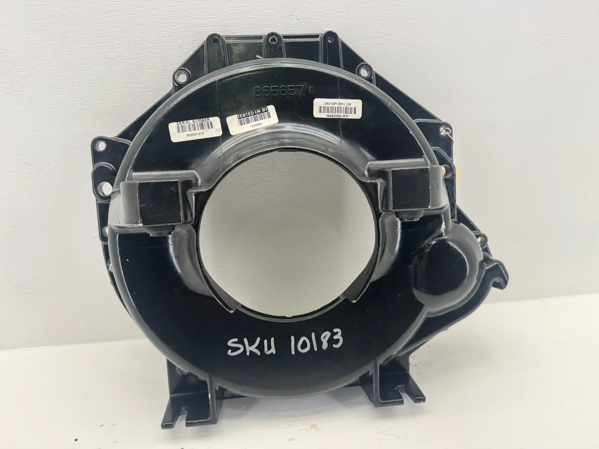 OEM MerCruiser 350 MPI Bell Housing / Flywheel Cover Assembly P/N 865657