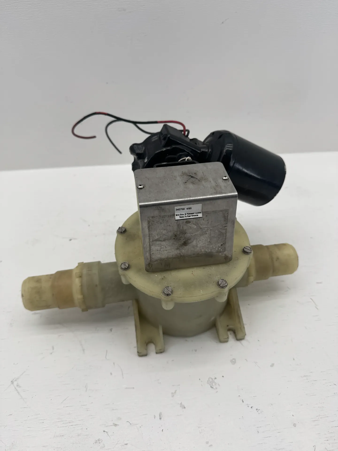 Waste Pump Discharge Assembly w/ Motor & Control Box Marine Sanitation System