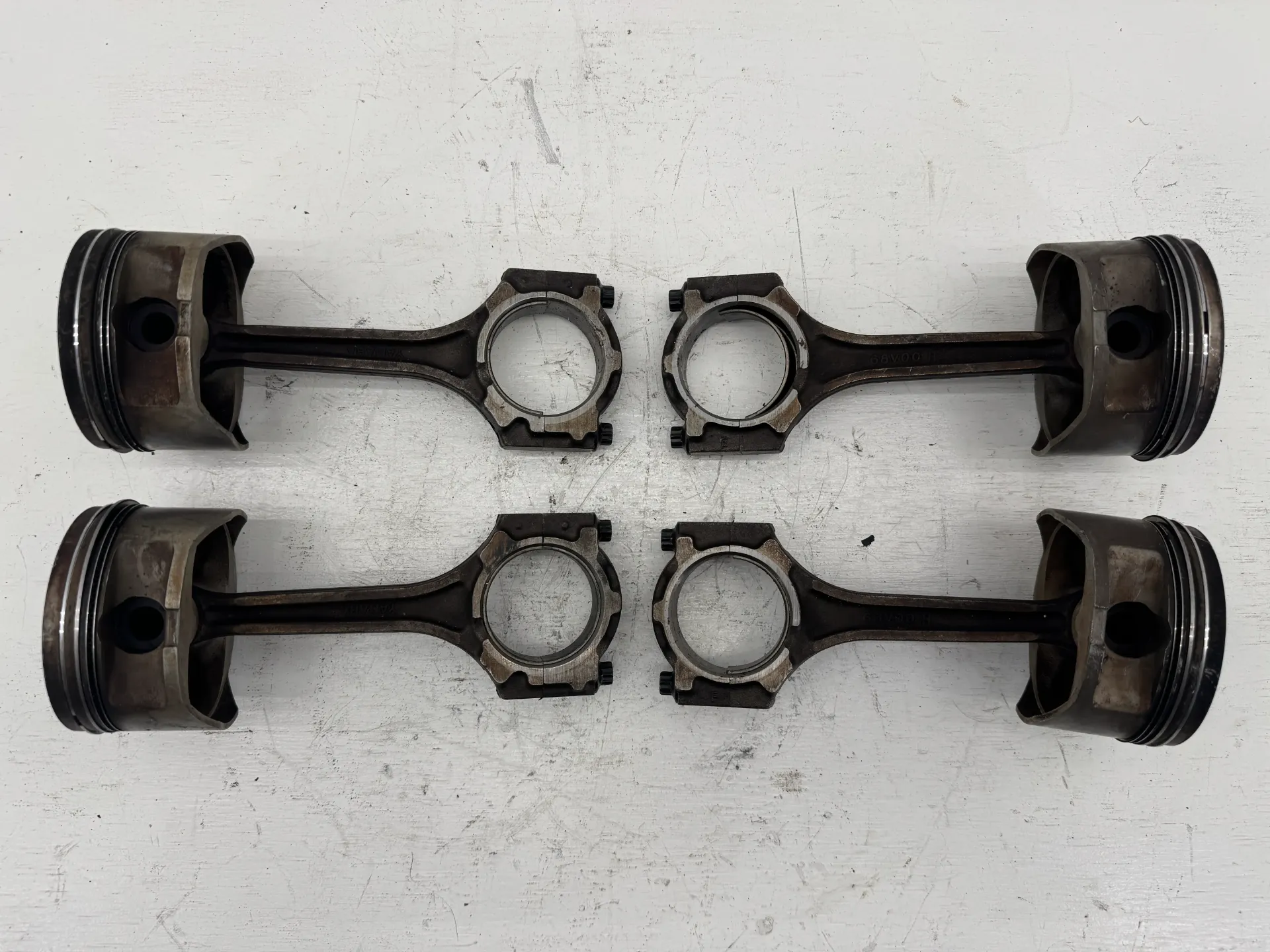 OEM Yamaha F115 Outboard Piston & Connecting Rod Set of 4 68V Series