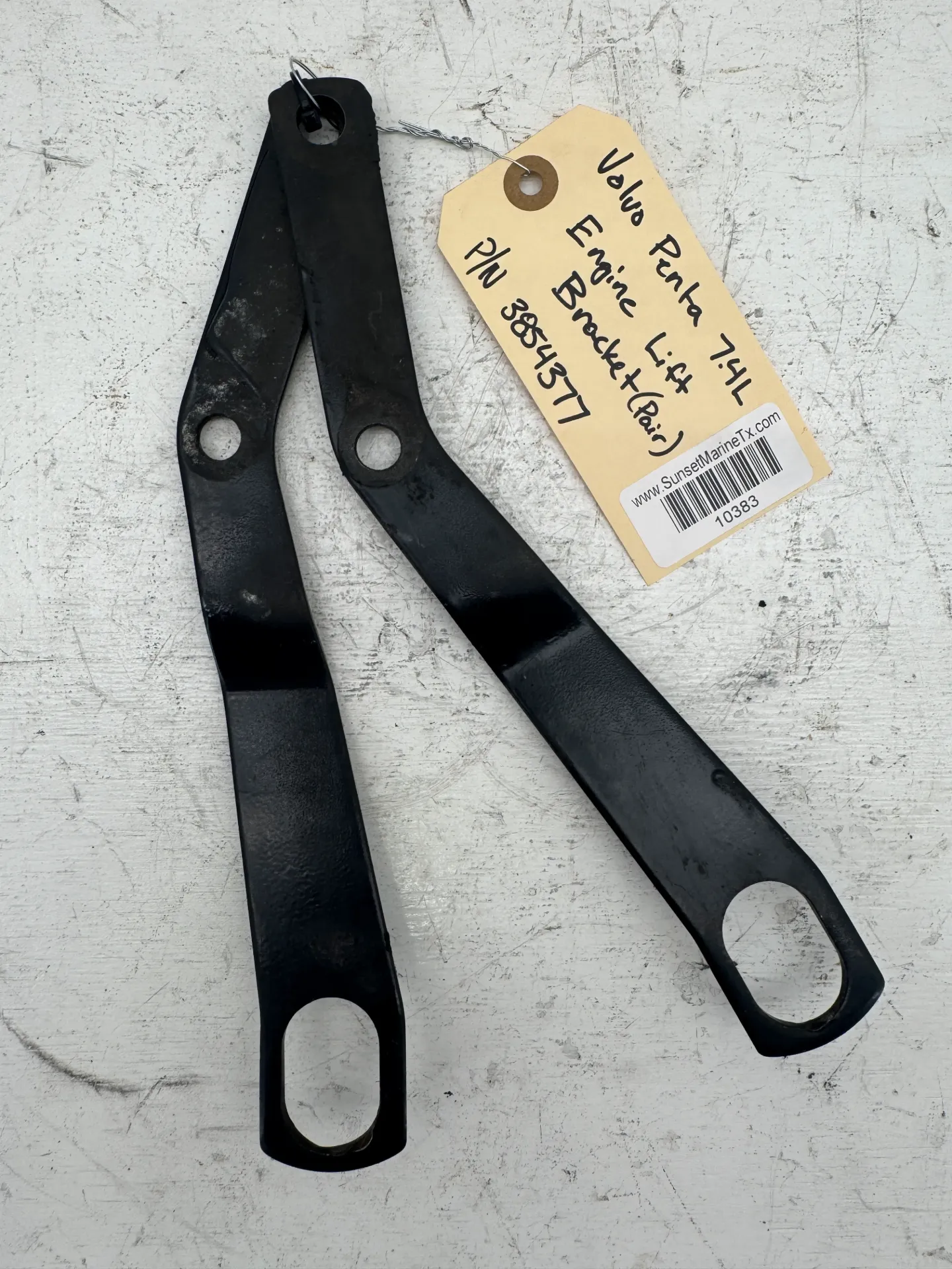 OEM Volvo Penta 7.4L 8.2L Engine Lift Bracket Pair P/N: 3854377 Big Block V8