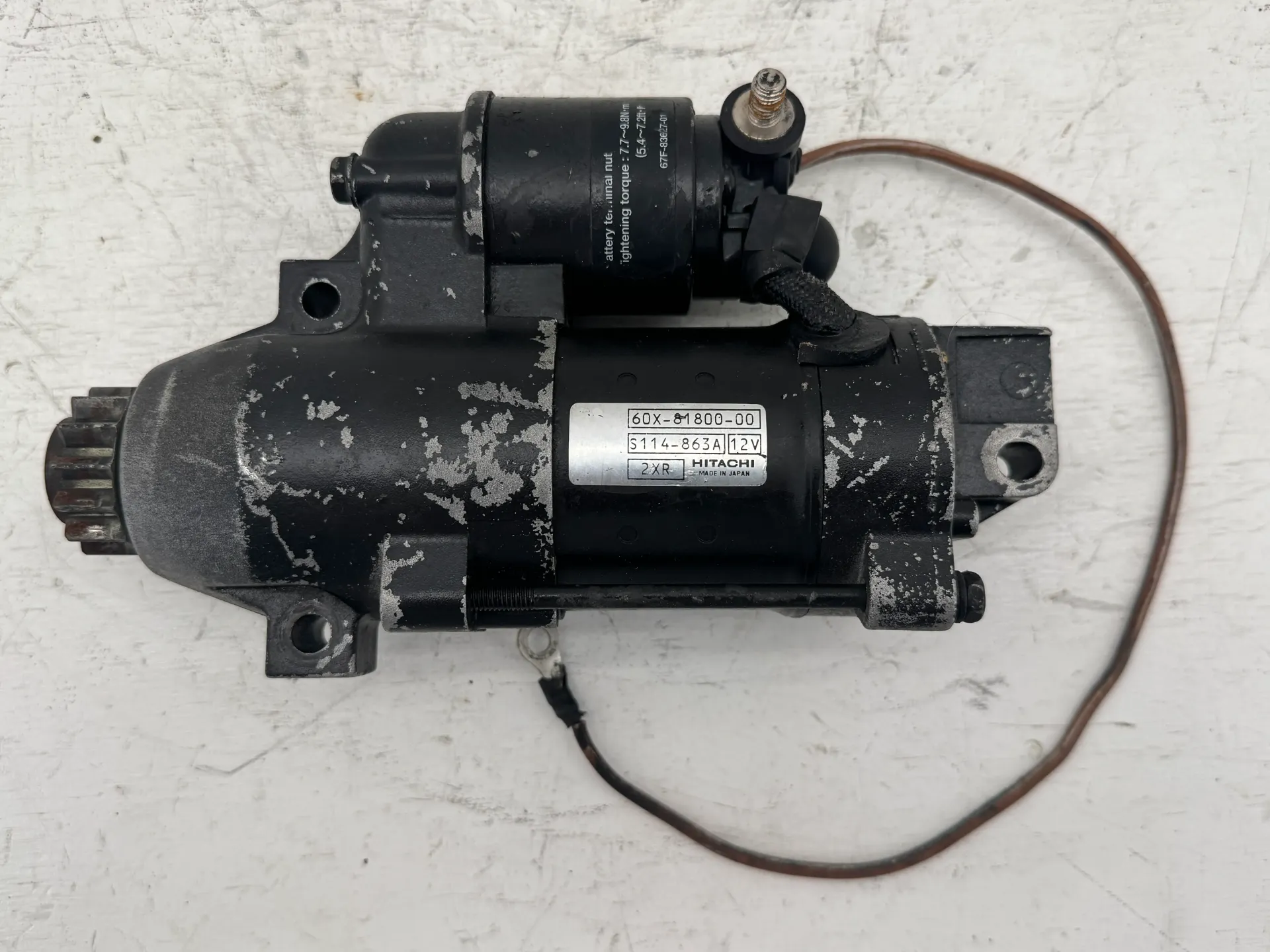 OEM Yamaha F115 Four Stroke Outboard Starter Motor Assembly 12V 60X-81800-00 Hitachi