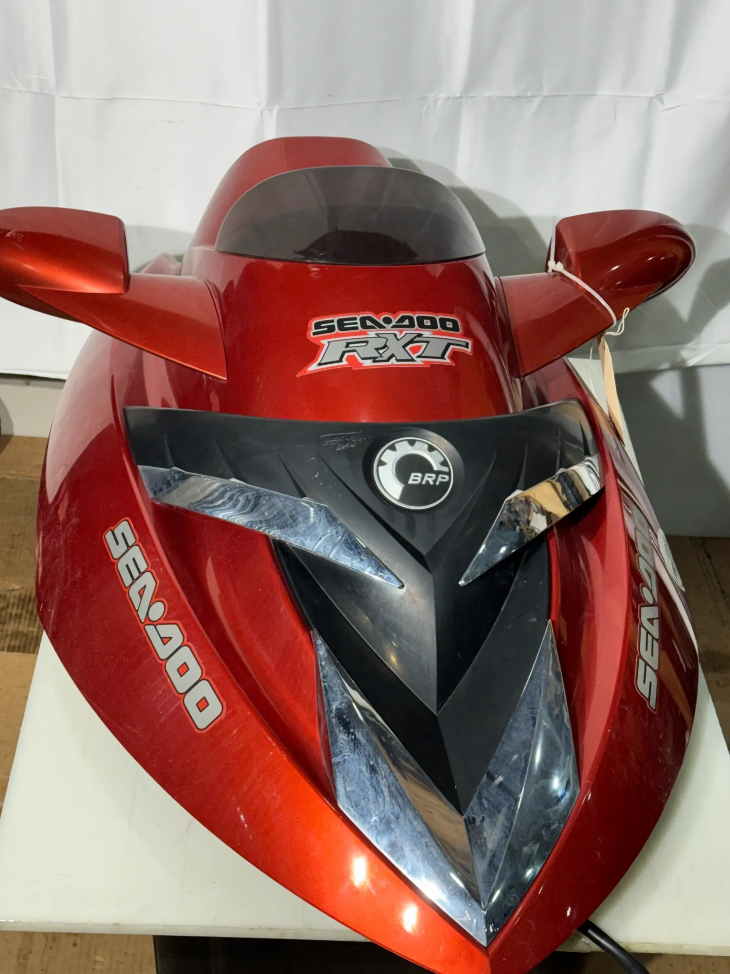 OEM 2006 Sea-Doo RXT Supercharged Front Hood Storage Lid Cover Red Windshield