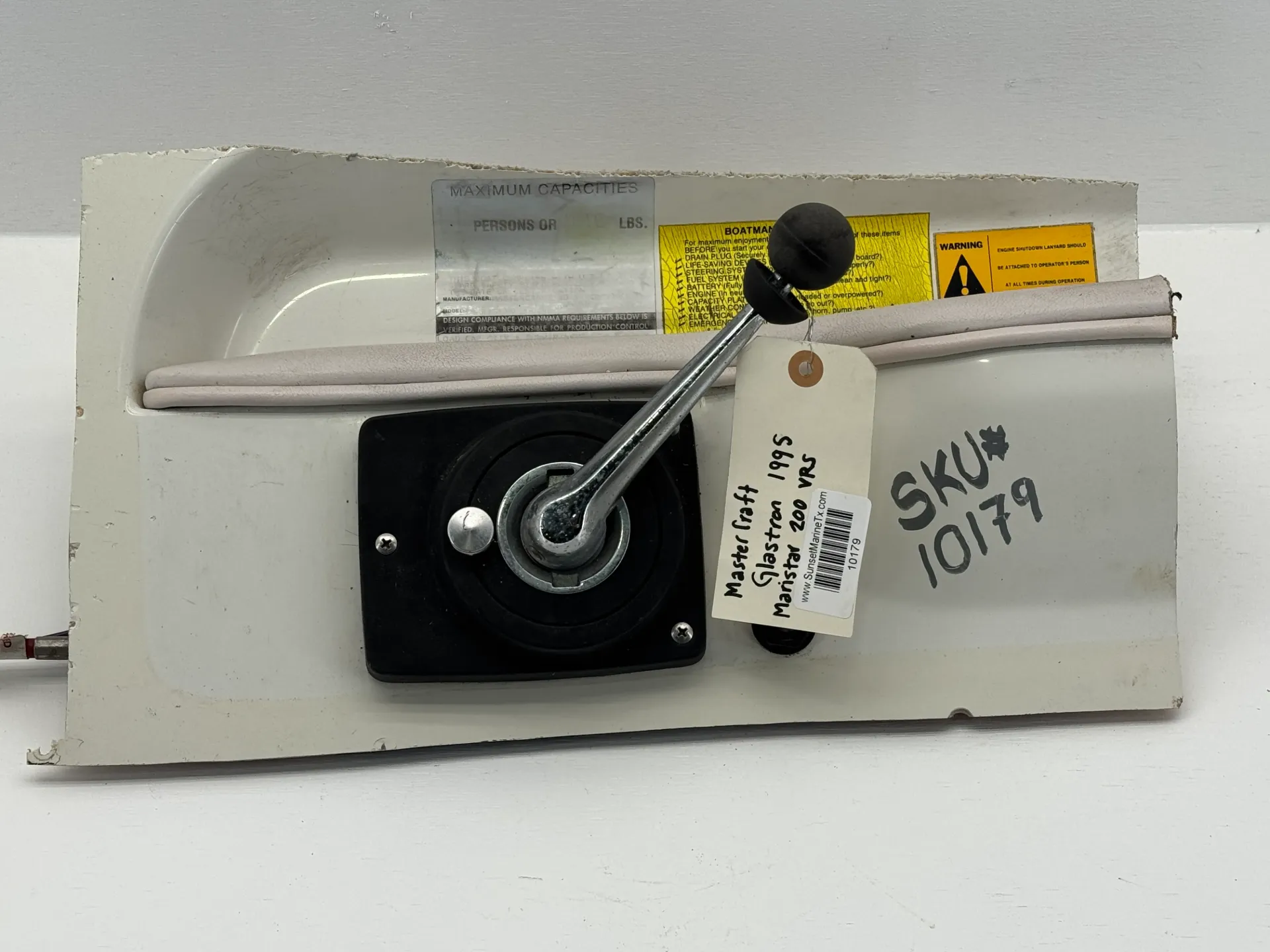 OEM MasterCraft Maristar 200 VRS Side Mount Throttle Shift Control Assembly Fiberglass Panel
