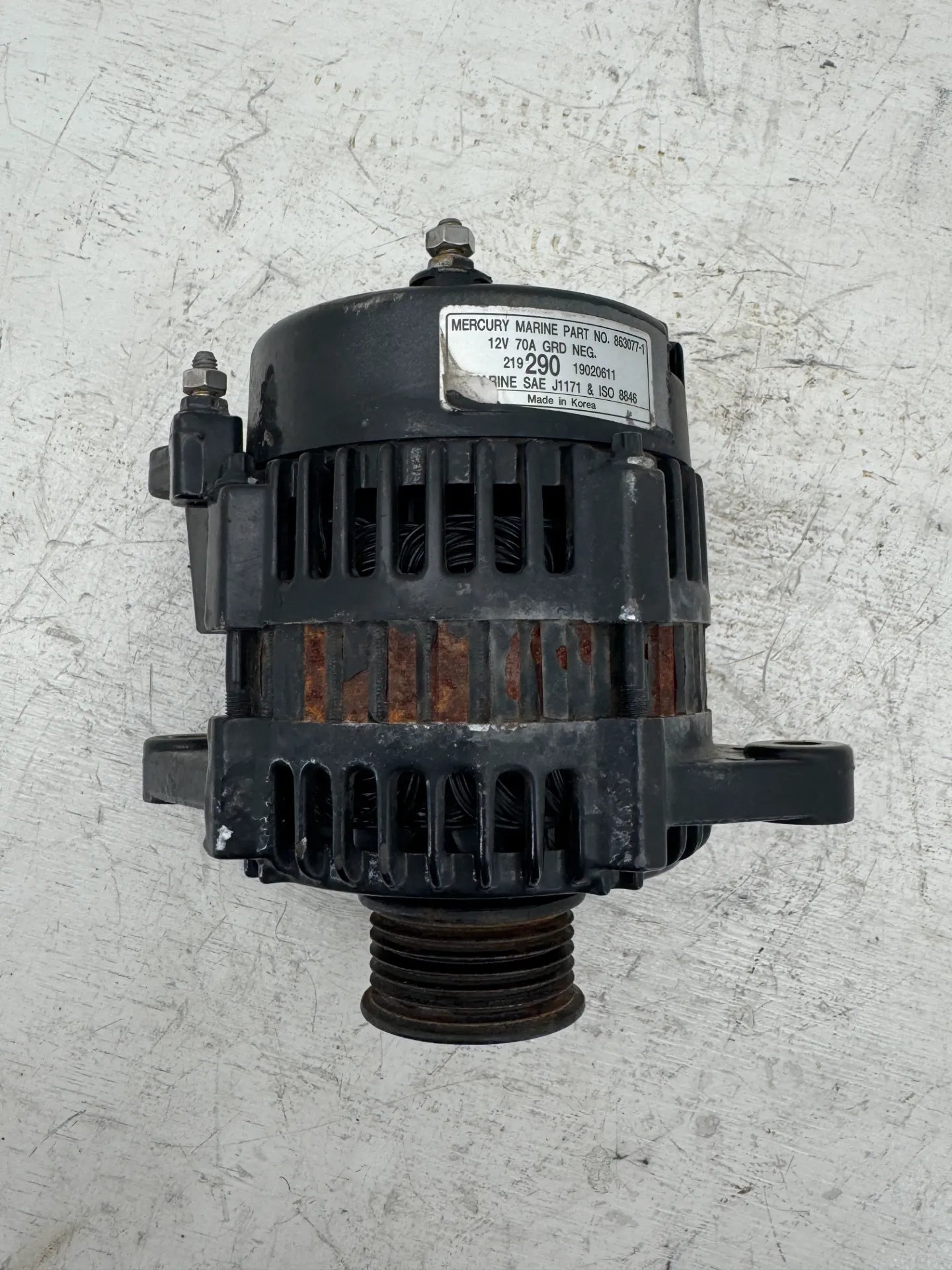 OEM Mercury MerCruiser 70 Amp Marine Alternator 12V 863077-1 5.0 MPI 5.7 MPI V8