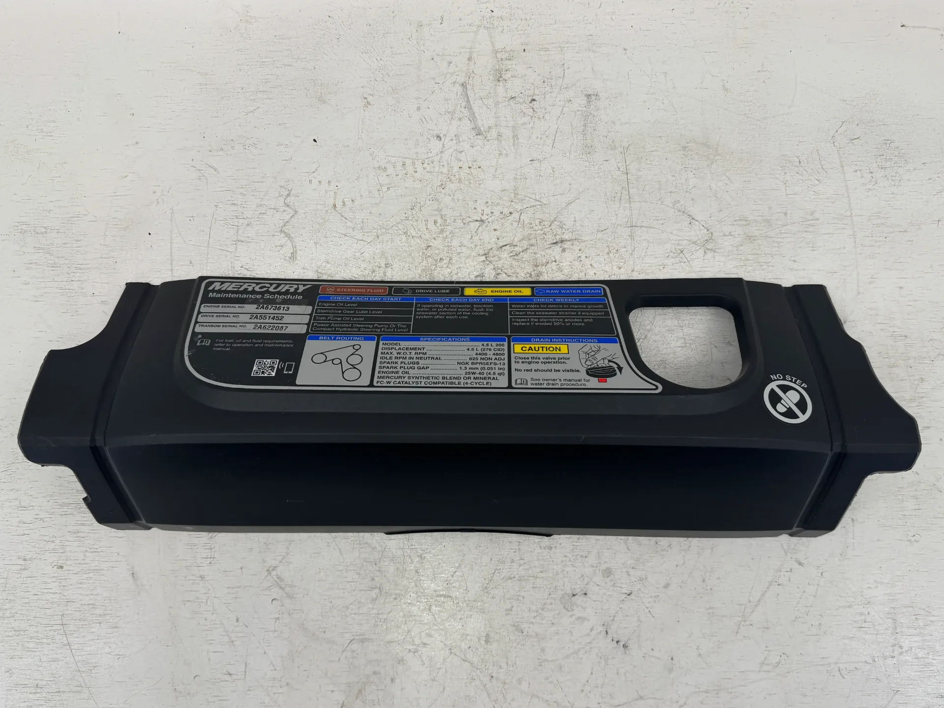 [10529] OEM Mercury MerCruiser 4.5L MPI V6 Front Engine Cover 8M0075113 250HP Sterndrive