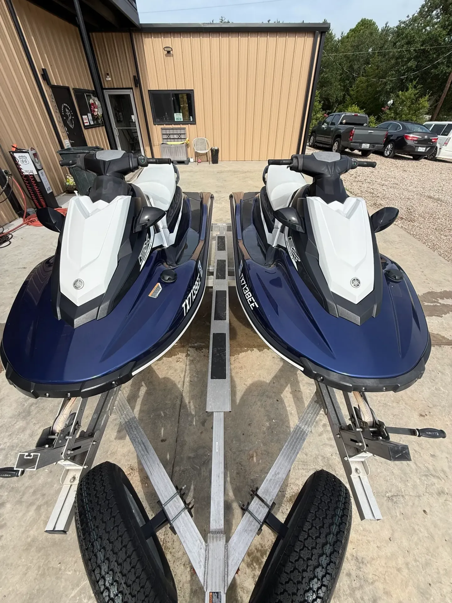 2018 Yamaha WaveRunner EX Pair | Twin TR-1 100HP Engines | Only 52.7 Hours Each | Triton Double Trailer