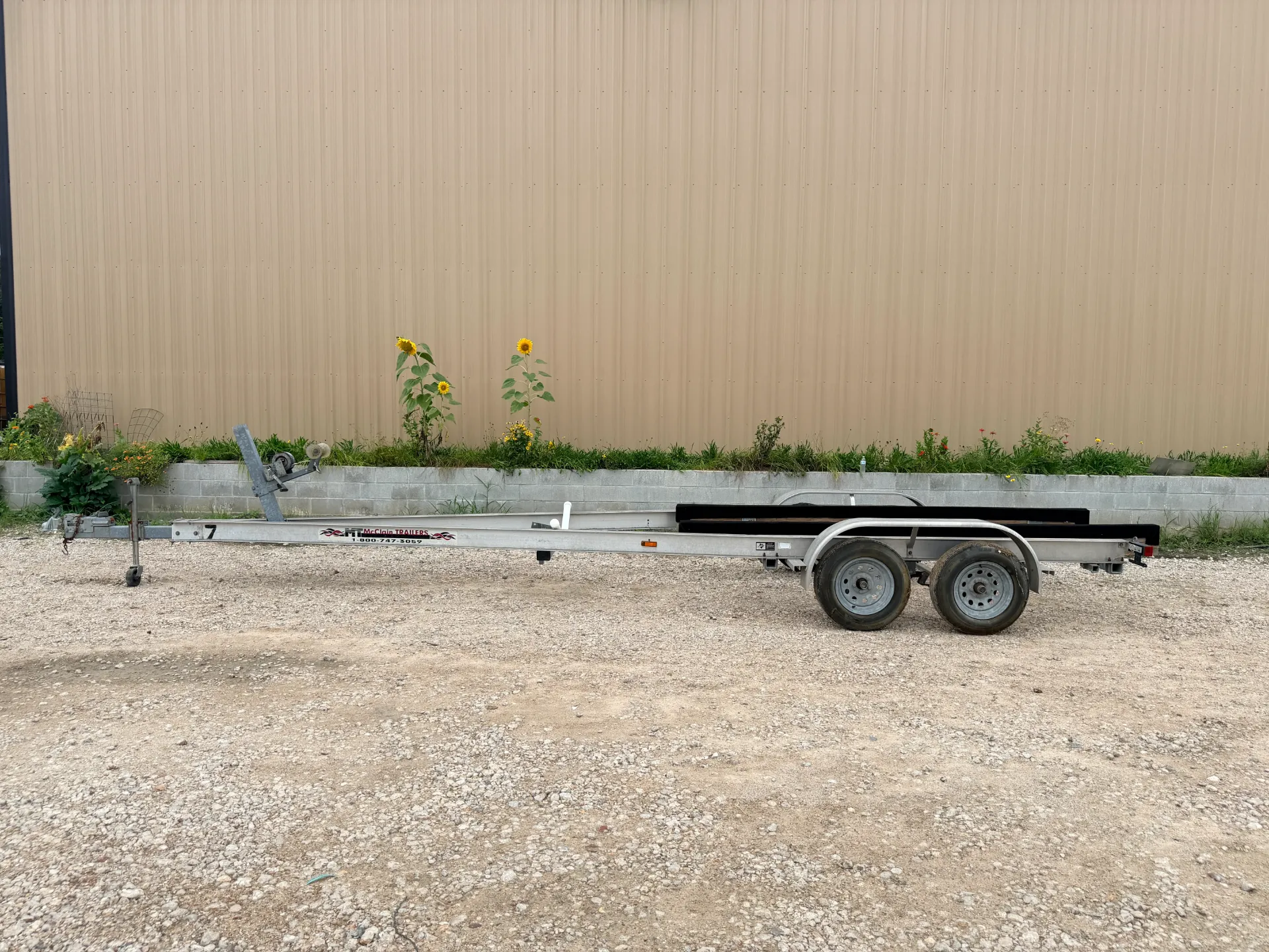 1999 McClain Tandem Axle Galvanized Boat Trailer 7000 LB Surge Brakes 24-26'