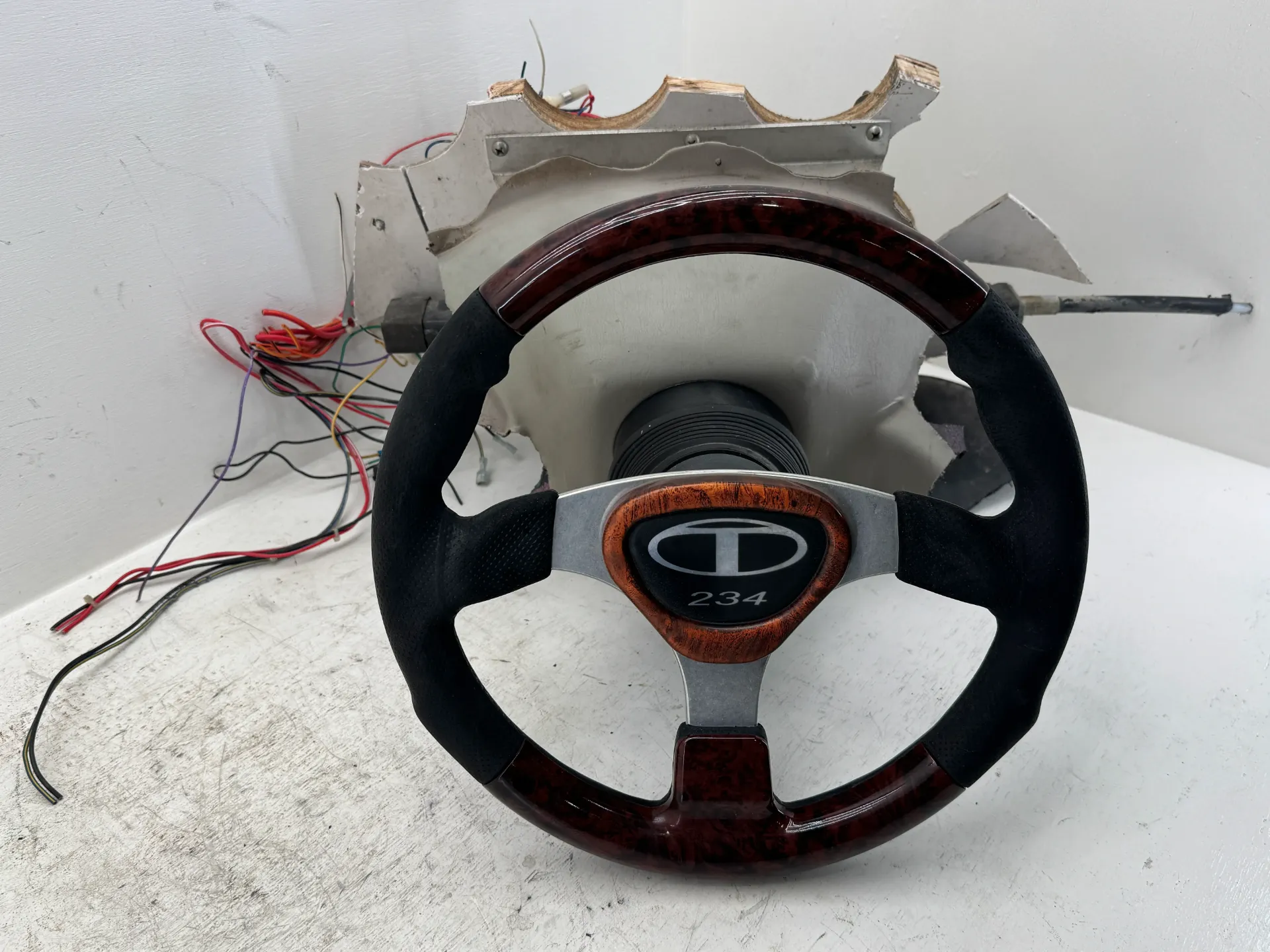 OEM Tahoe 234 Tilt Steering Helm Assembly Woodgrain Wheel Switch Panel 2003