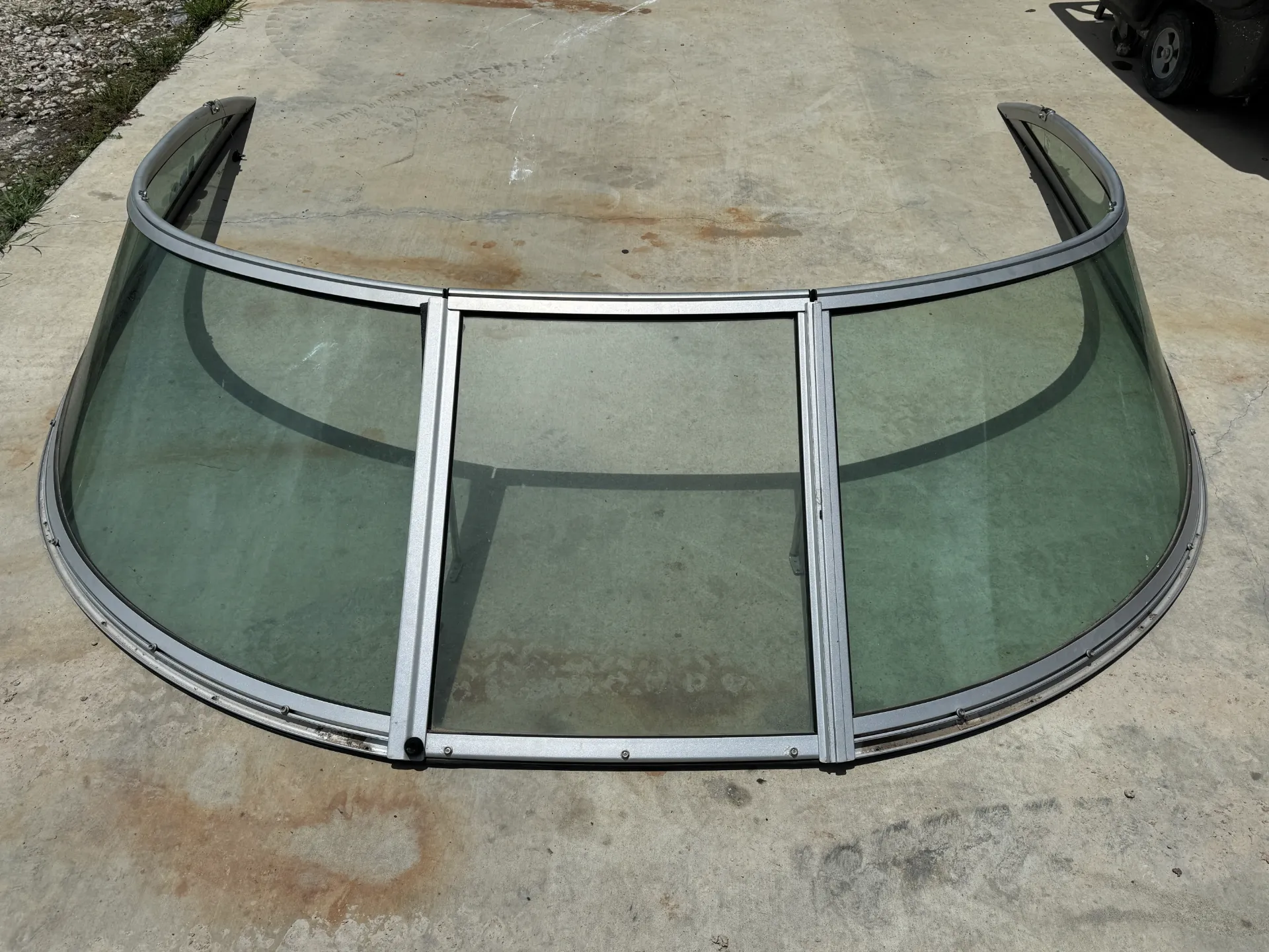 2005 OEM Crownline Complete Curved Walk-Through Boat Windshield Tinted Glass