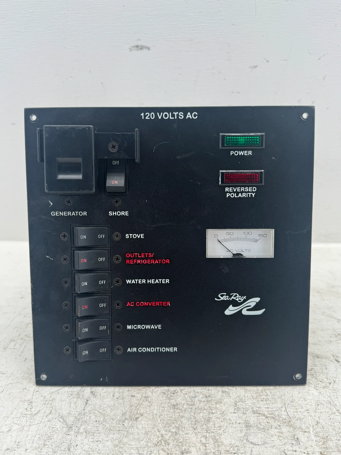 OEM Sea Ray 290 Sundancer 120V AC Electrical Breaker Panel Shore Generator