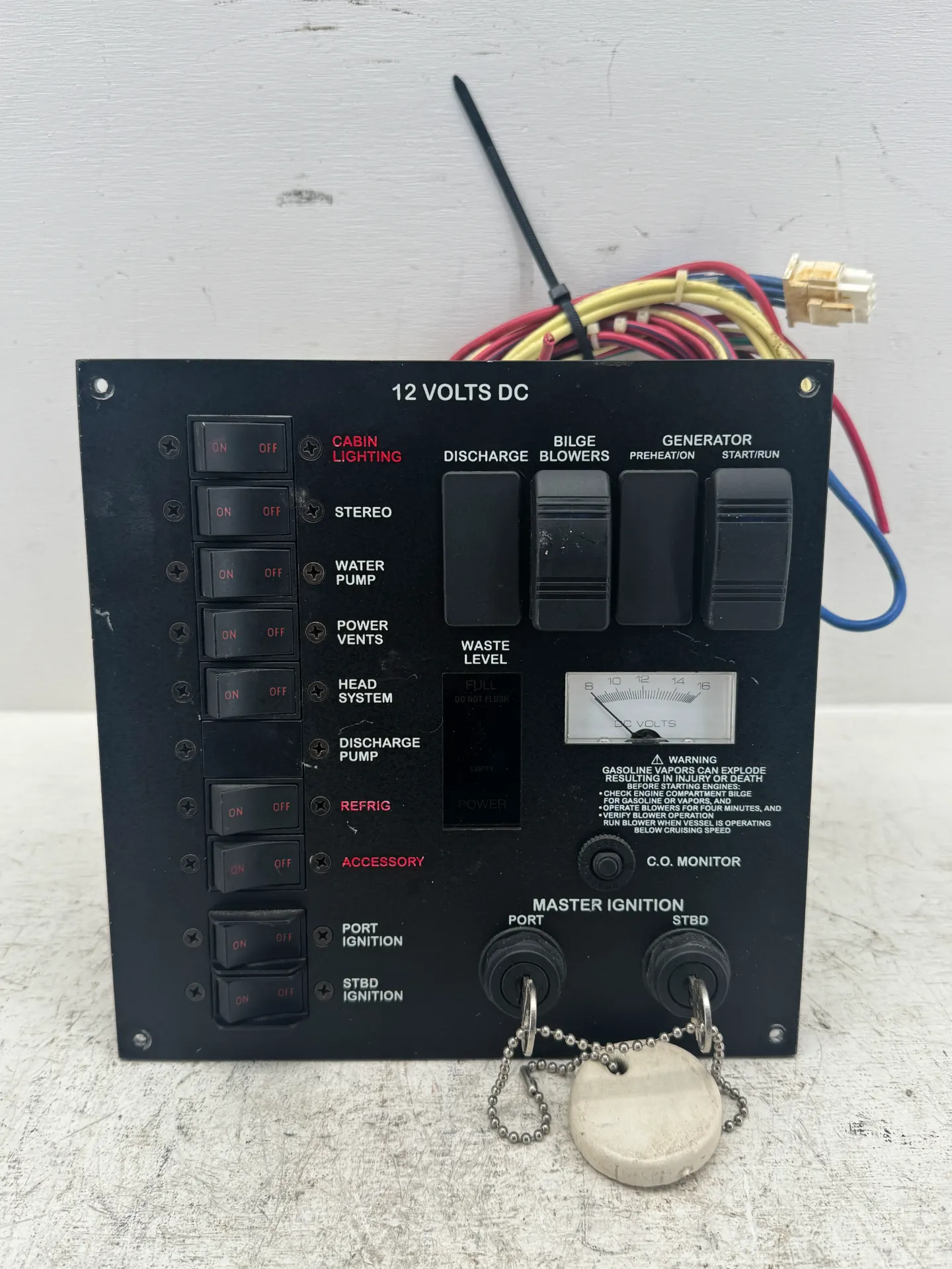 OEM 2001 Sea Ray 290 Sundancer 12V DC Helm Electrical Ignition Switch Panel