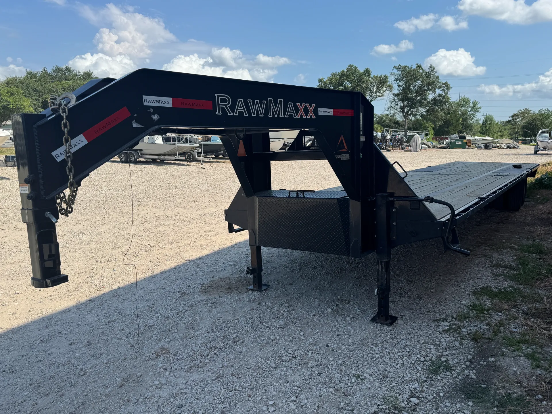 2024 RawMaxx 40' Gooseneck Flatbed Trailer – 24K GVWR | Tandem Dual Axles