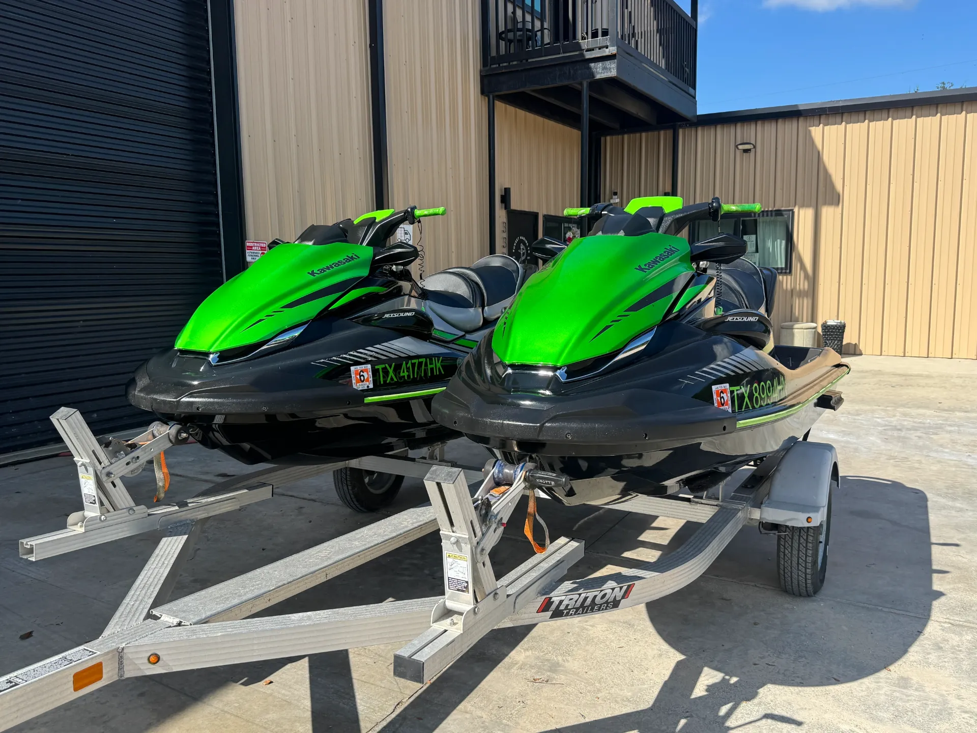 2020 Kawasaki Jet Ski STX 160LX PWCs | 60 & 63 Hours | Pair | Triton Dual Trailer