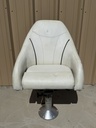 2002 Rinker Boat Captain Helm Seat w/ Flip-Up Bolster Swivel Pedestal