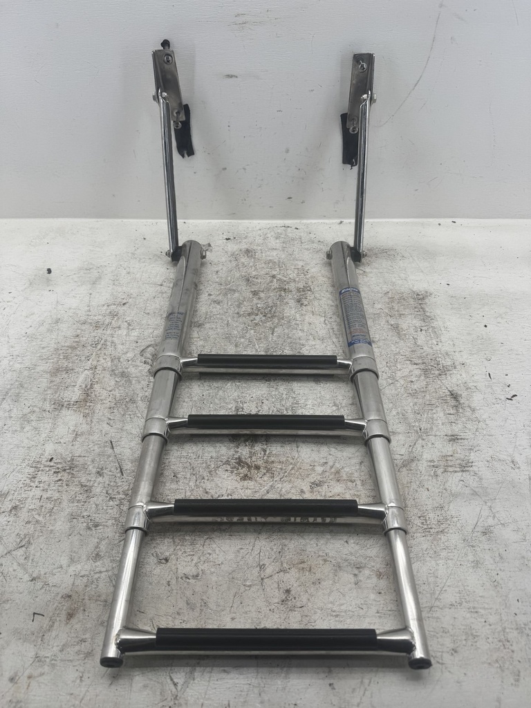 Windline 4-Step Stainless Steel Telescoping Marine Swim Ladder | Folding Boat Ladder